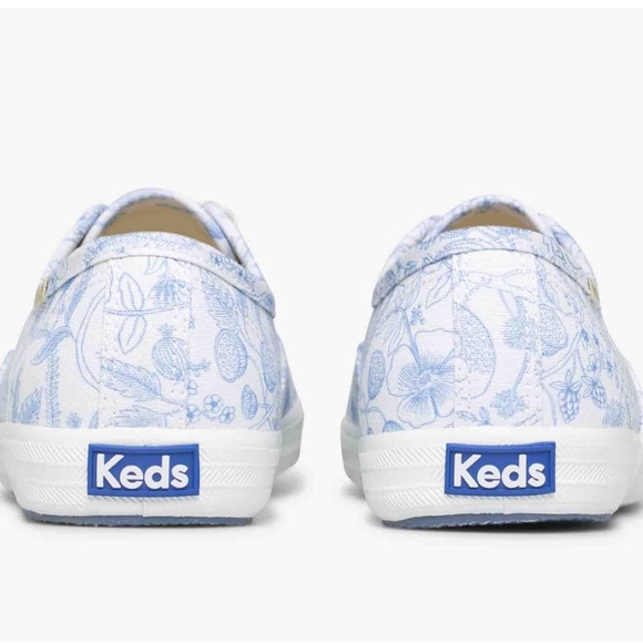 Rifle Paper Co. + Keds Cream and Blue Avery Floral Sneakers - Picture 4 of 5